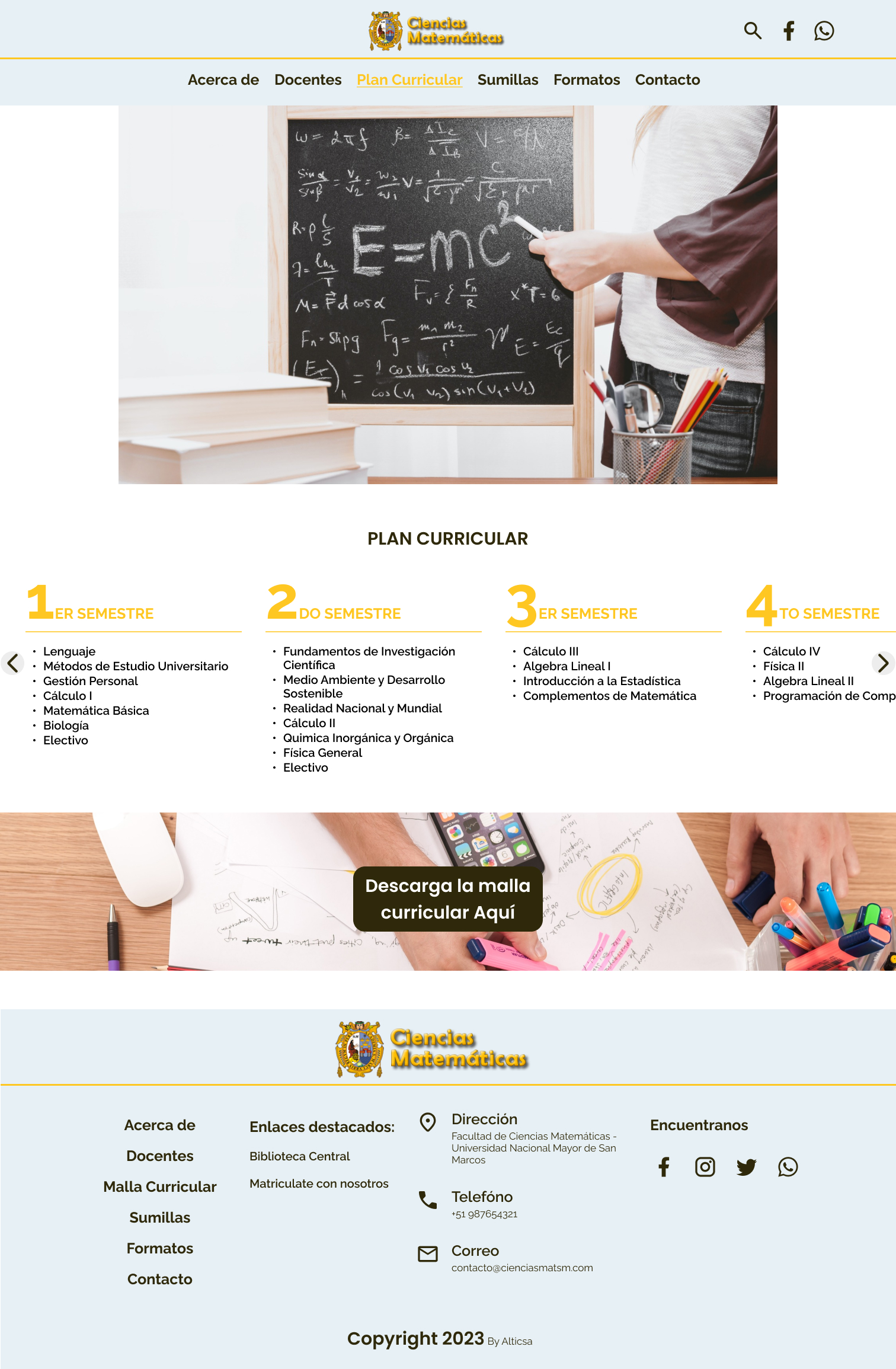 San Marcos — Pantalla Docentes