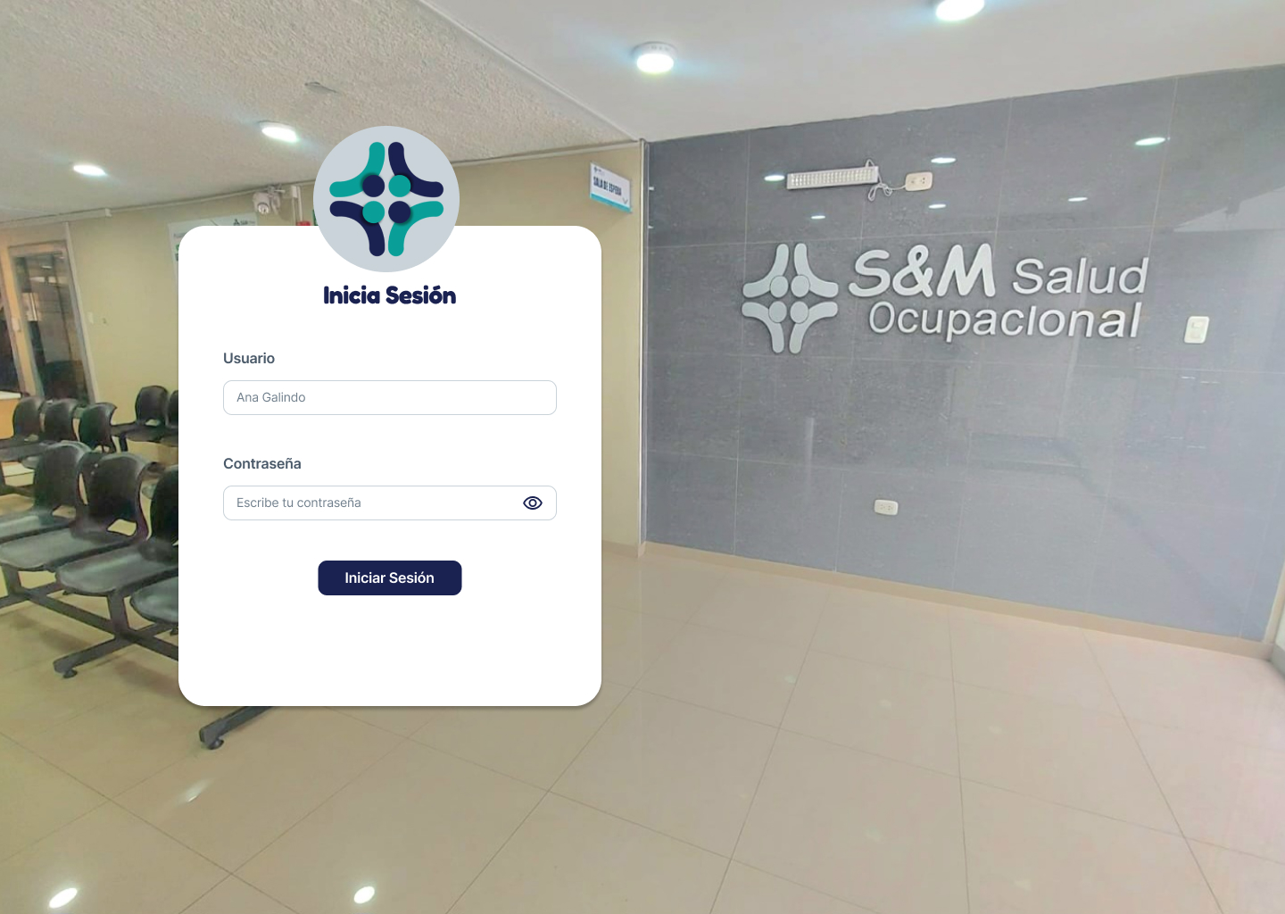 S&M Clínica ERP — pantalla principal